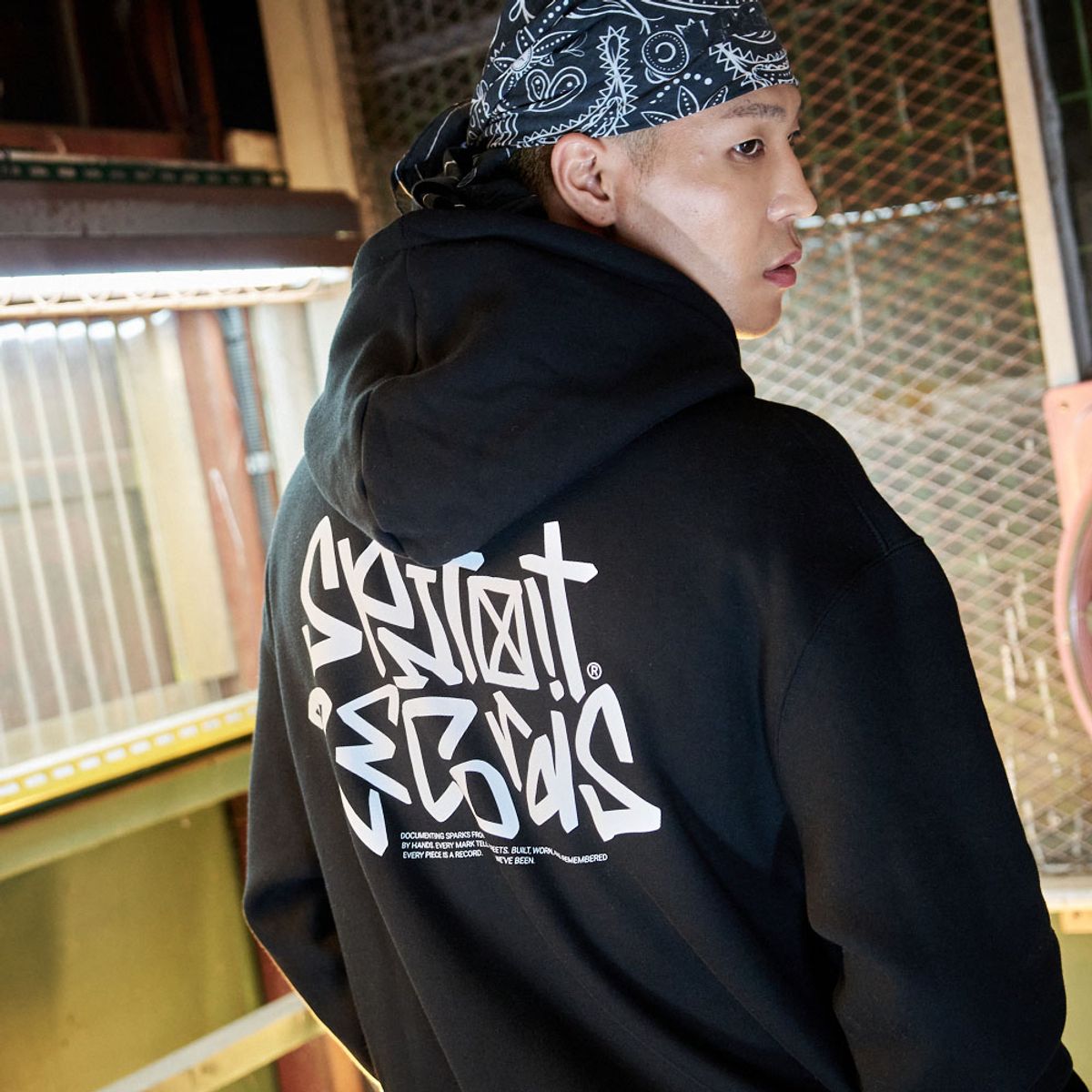 스핏싯(SPITXIT) SPITXIT RECORDS 후드 집업 블랙