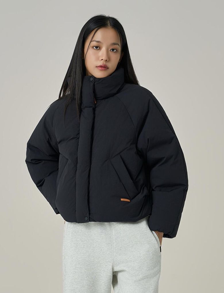W 다운 푸퍼 자켓 블랙
