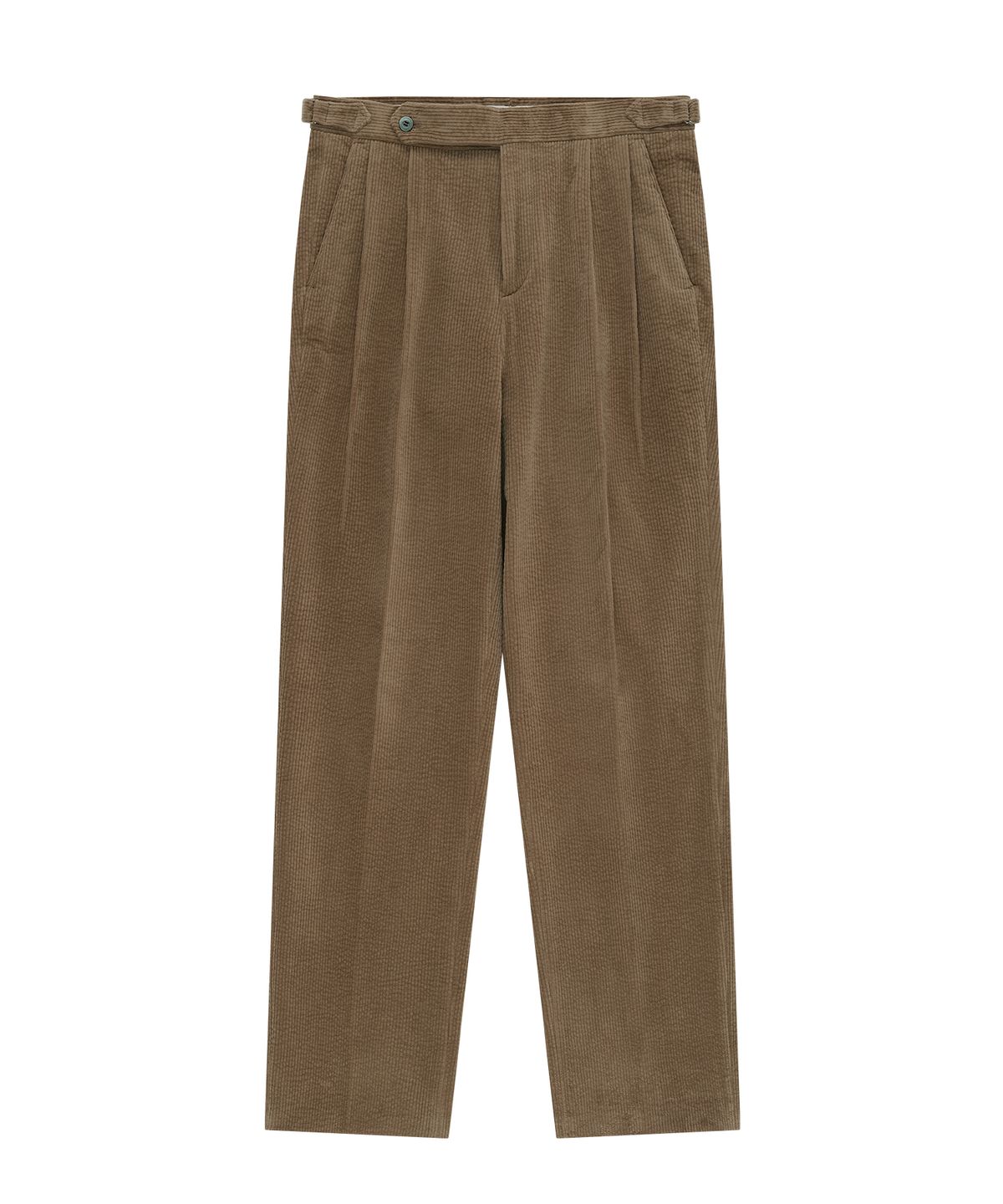 벨리프(BELLIEF) Corduroy adjust Double-Pleated relaxed Trouser (Beige)