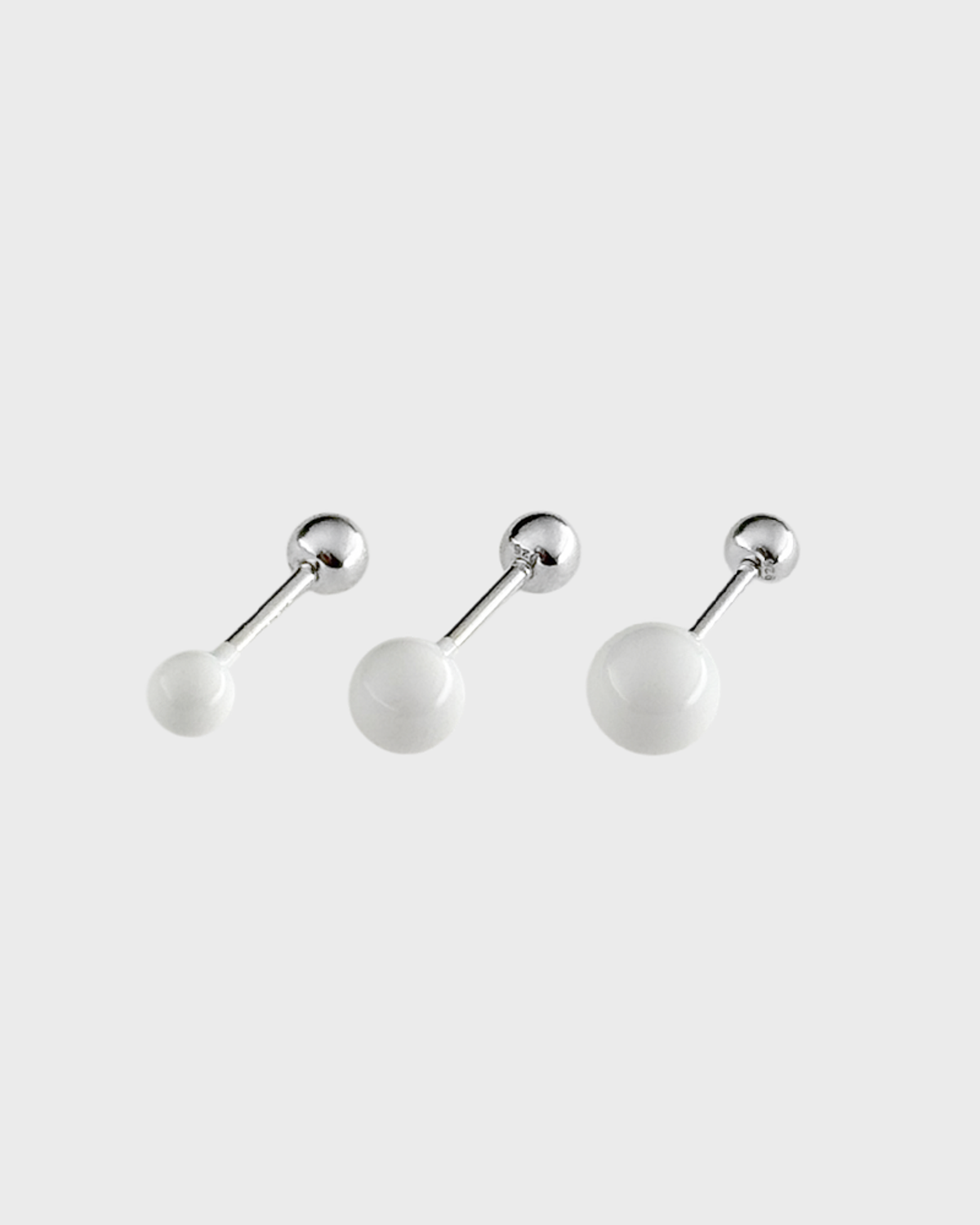 잇더즌매터(IT DOESN'T MATTER) 3, 4, 5mm Ball piercing (White)