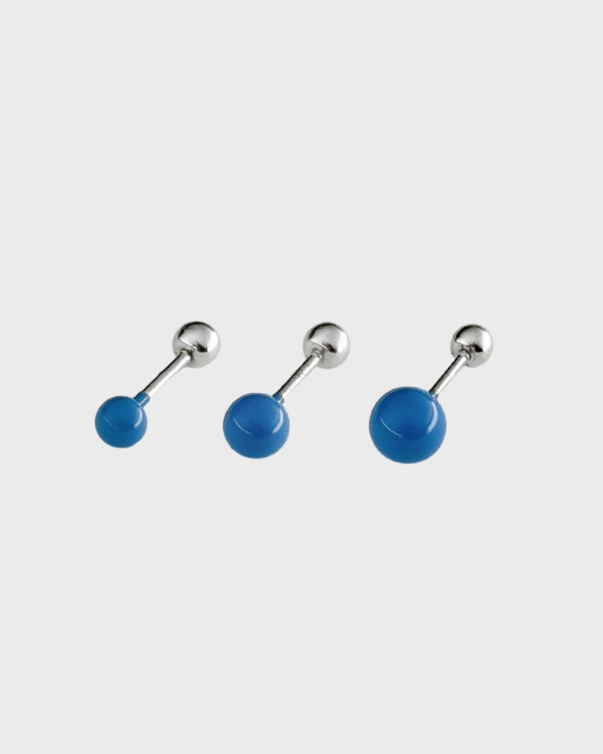 잇더즌매터(IT DOESN'T MATTER) 3, 4, 5mm Ball piercing (Blue)