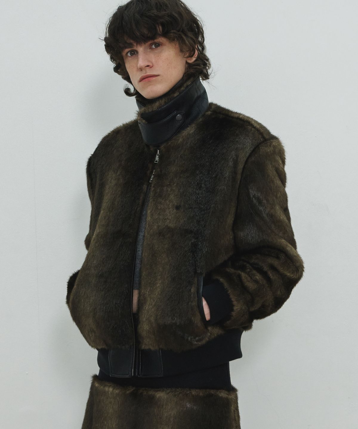 문선(MOONSUN) UNISEX, Mink Fur Blouson Jacket / Brown
