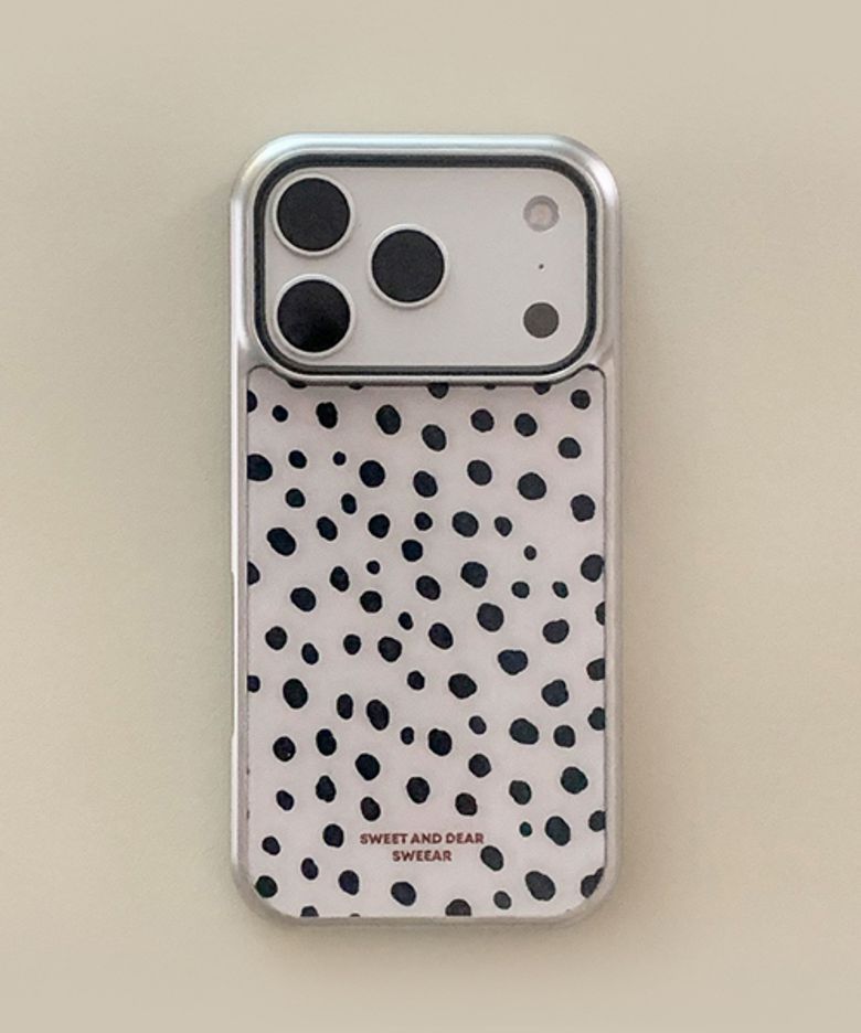 DOT LEOPARD CASE IOVRY BLACK (실버글라스&에폭시)