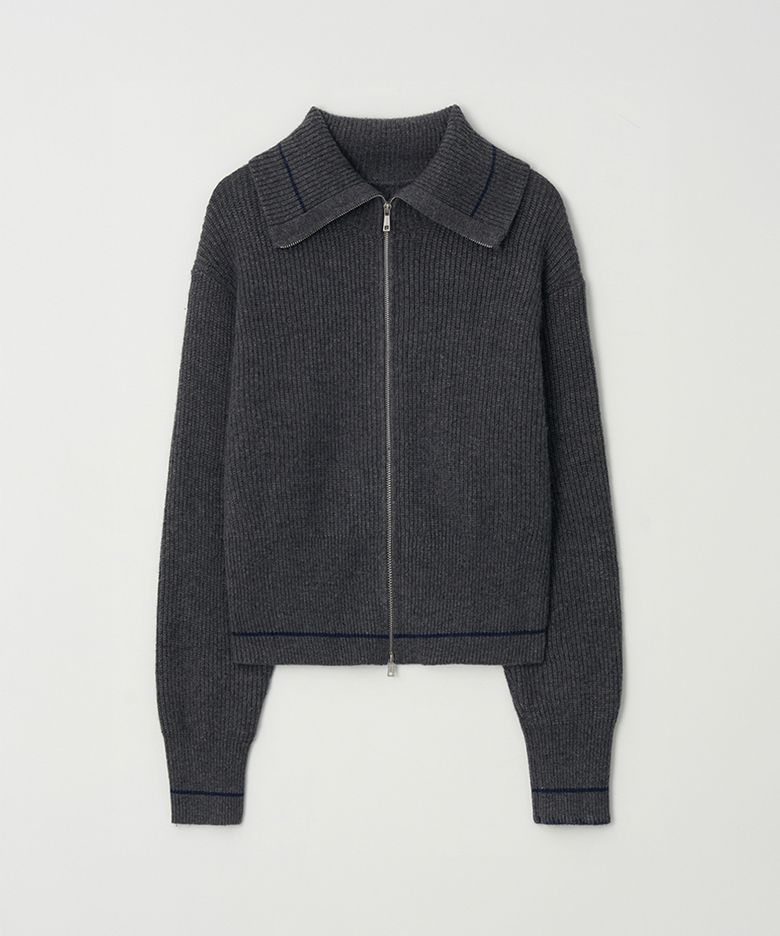 2-WAY WOOL ZIP-UP KNIT