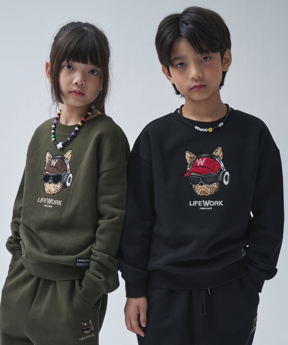 라이프워크 키즈(LIFEWORK KIDS) 키즈) 헤드셋 힙독 기모 맨투맨