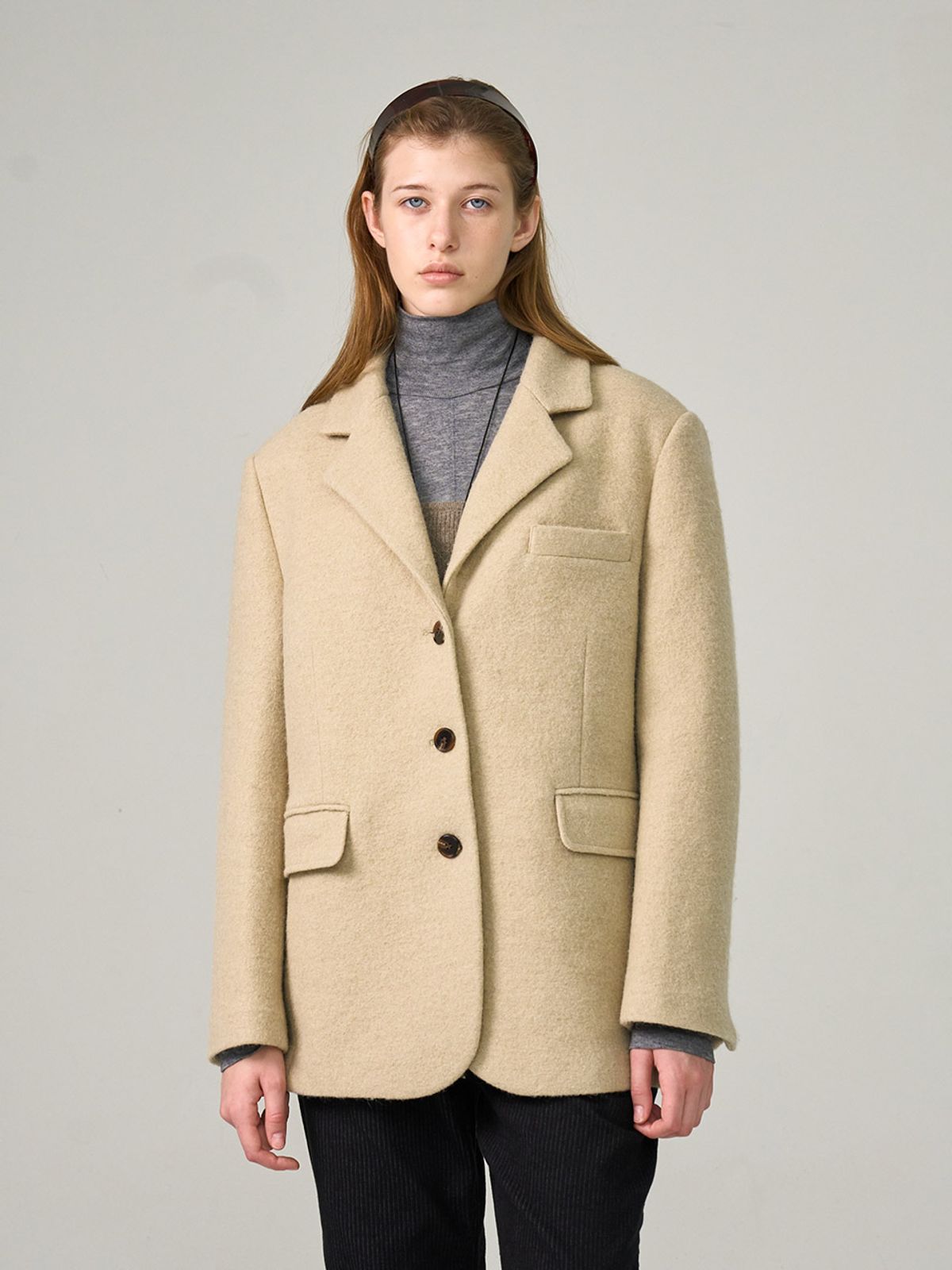 헌치(HUNCH) Alpaca Boucle Tailored Jacket (2color)