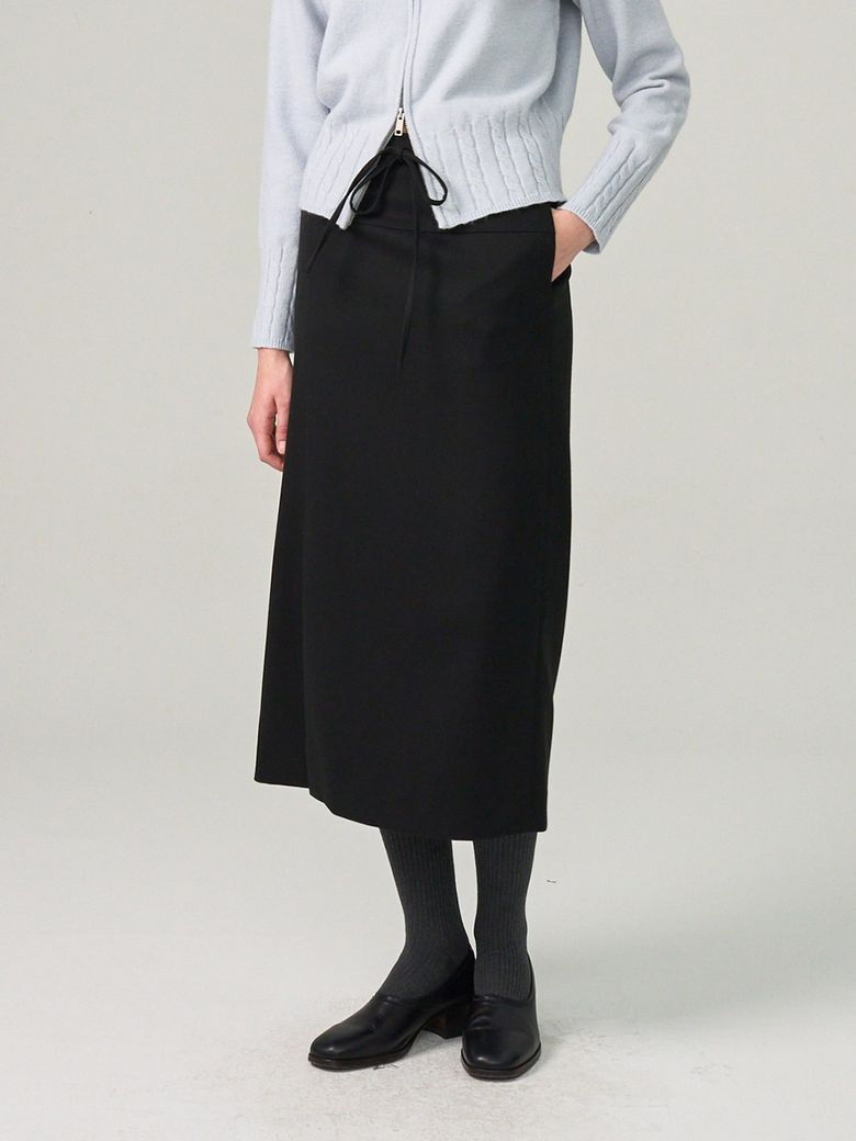 Side Slit H-Line Maxi Skirt (2color)