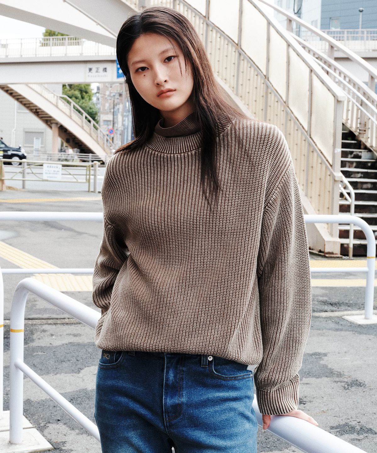 플랙 우먼(PLAC WOMEN) 빈티지 워시드 니트_2colors