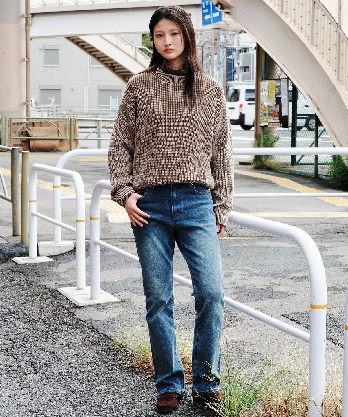 플랙 우먼(PLAC WOMEN) 부츠컷 웜 진 M92 인디고