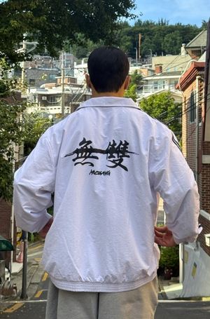 넘버.5 로고 오버핏 투 웨이 자켓