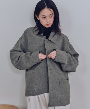 유니섹스 에든버러 하프 코트 카키