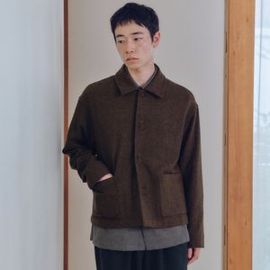 유니섹스 에든버러 하프 코트 브라운