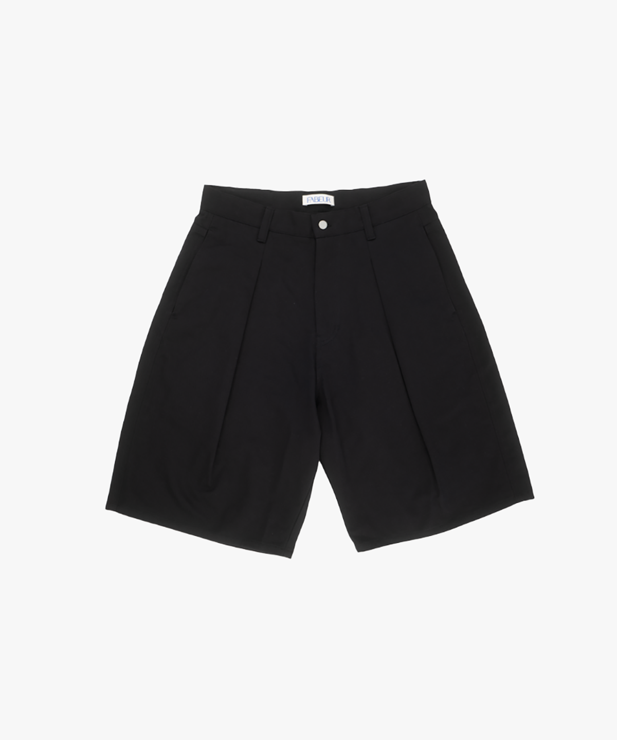 파버(FABEUR) LOOSE FIT COTTON SHORTS (BLACK)