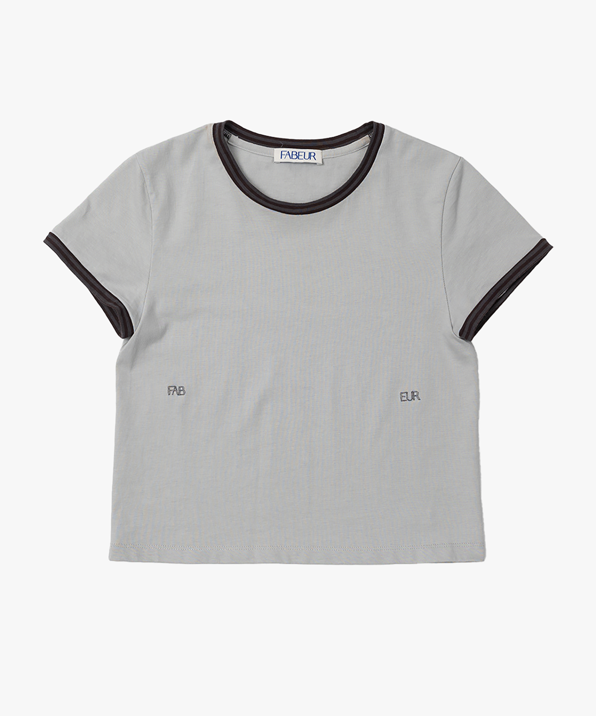 파버(FABEUR) STRIPE COLOR SCHEME T-SHIRT (GREY)