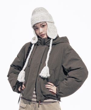 니트 트루퍼 햇 아이보리