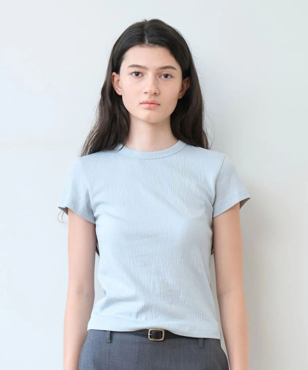 얼디르(EOLTR) Basic Tencel T-Shirt, Sky Blue