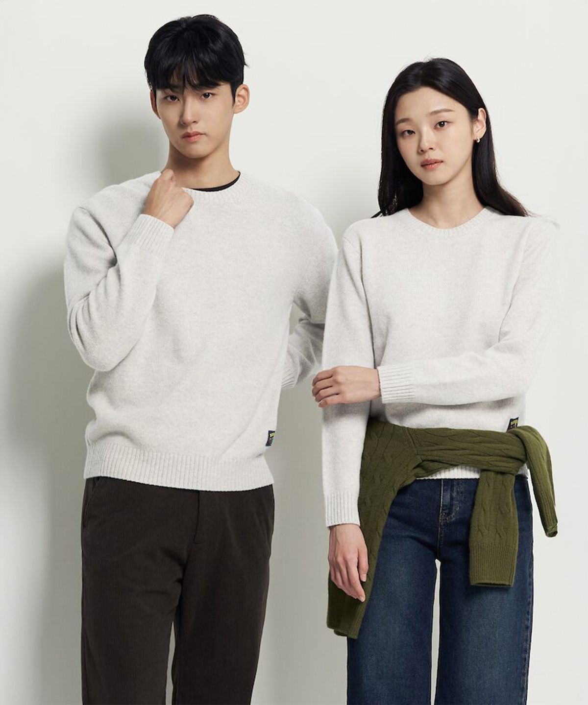 빈폴 멘(BEANPOLE MEN) 푸즈예티 라운드 니트  아이보리
