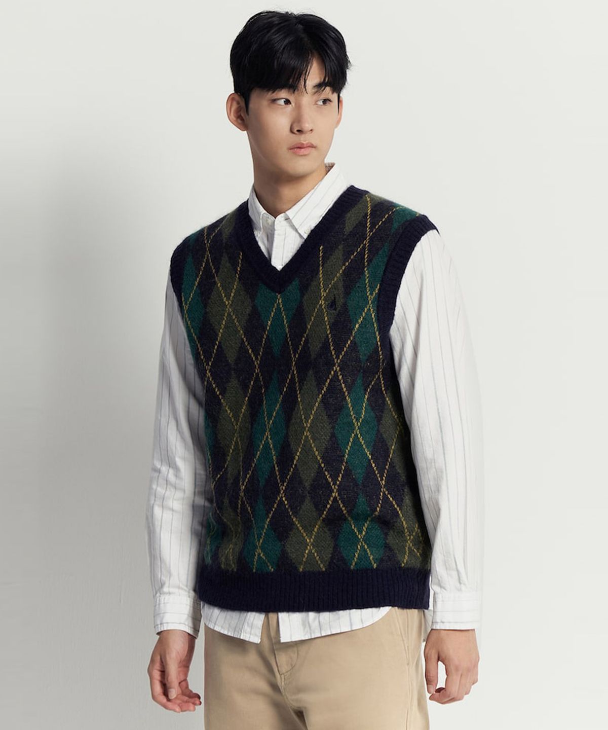 빈폴 멘(BEANPOLE MEN) 아가일 베스트  네이비