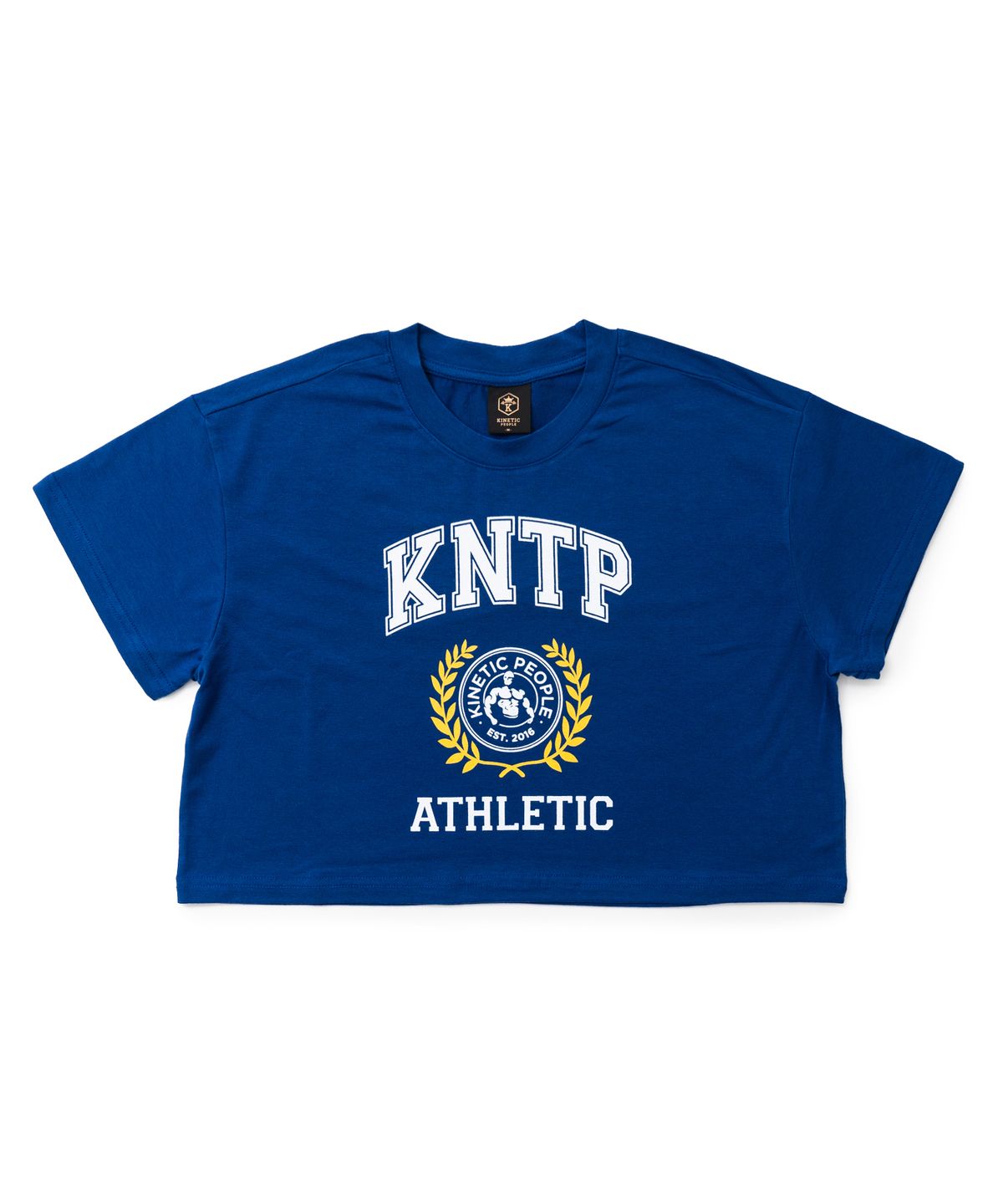 키네틱피플(KINETICPEOPLE) 불독 크롭 티셔츠_블루
