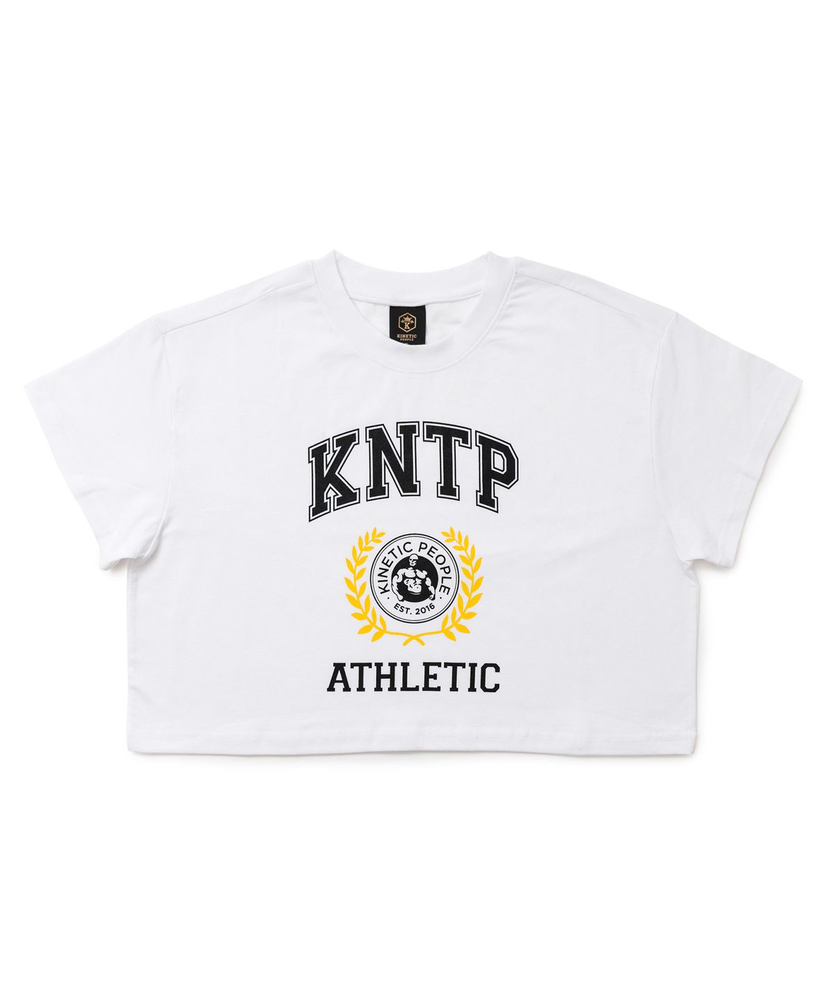 키네틱피플(KINETICPEOPLE) 불독 크롭 티셔츠_화이트