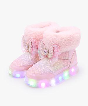 LED 레인보우 하트윙 여아 겨울 털 부츠