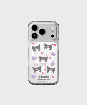 쿠로미 LOVE 패턴 맥세이프 케이스 for iPhone 17 Series