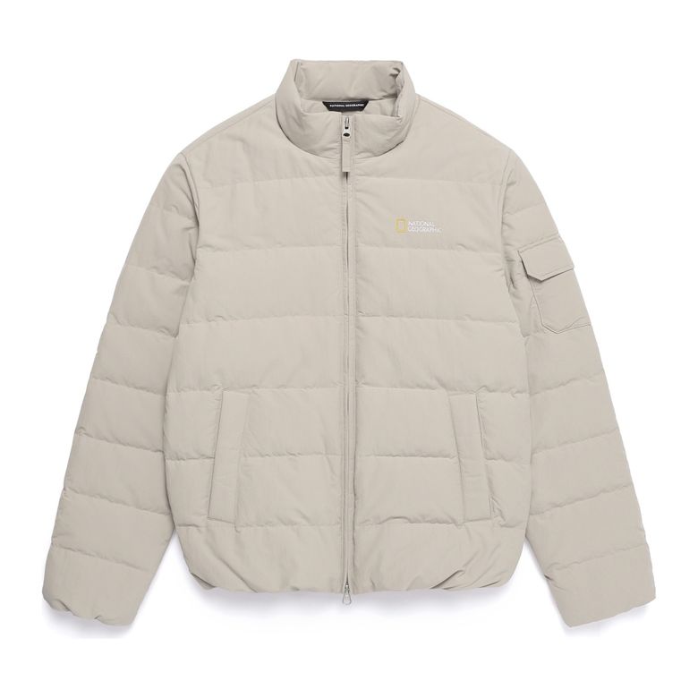 N254UDW922 헤론 스탠드넥 경량 구스다운 점퍼 MOURNING BEIGE