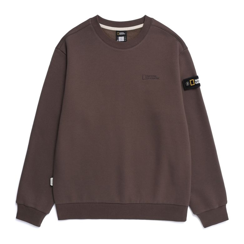 N254USW920 폴리카터 스몰 로고 맨투맨 BROWN