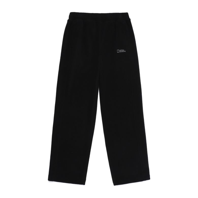N254UPT960 변형 플리스 세미루즈 스트레이트 팬츠 BLACK