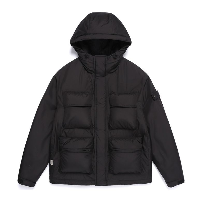 N254UPD100 [NRN] 아웃포켓 패딩 점퍼 BLACK