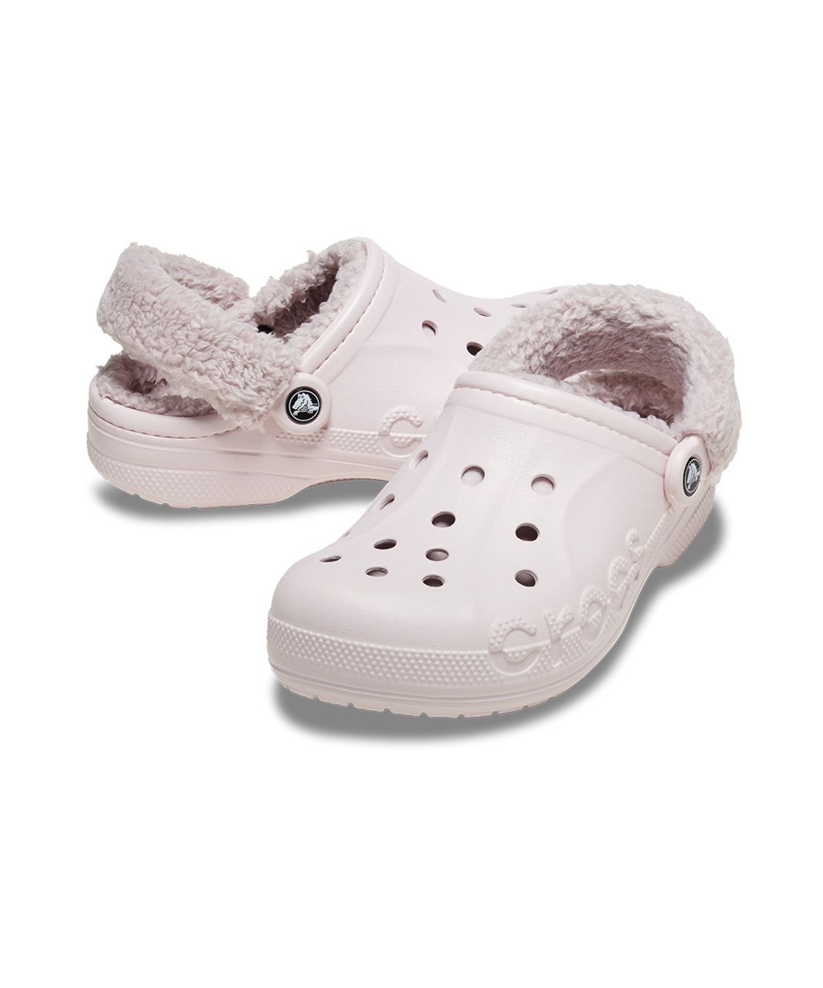 크록스(CROCS) 성인 바야 라인드 퍼즈 스트랩 클로그 BPK (25FUCL206633)
