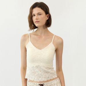 캡 내장 샤론 레이스 끈나시 (3color)