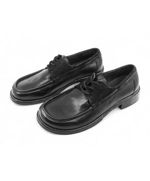 해머 텀블다이 워싱레더 보트슈즈 블랙