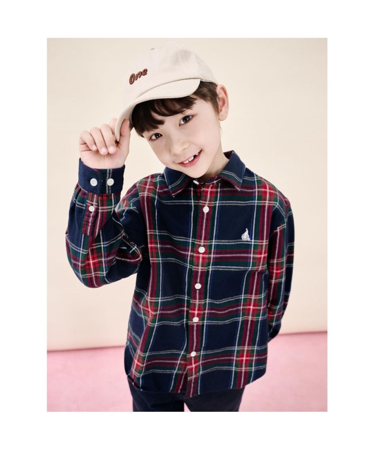 빈폴 키즈(BEANPOLE KIDS) 홀리데이 기모 체크 셔츠  레드 (BI5X64U016)