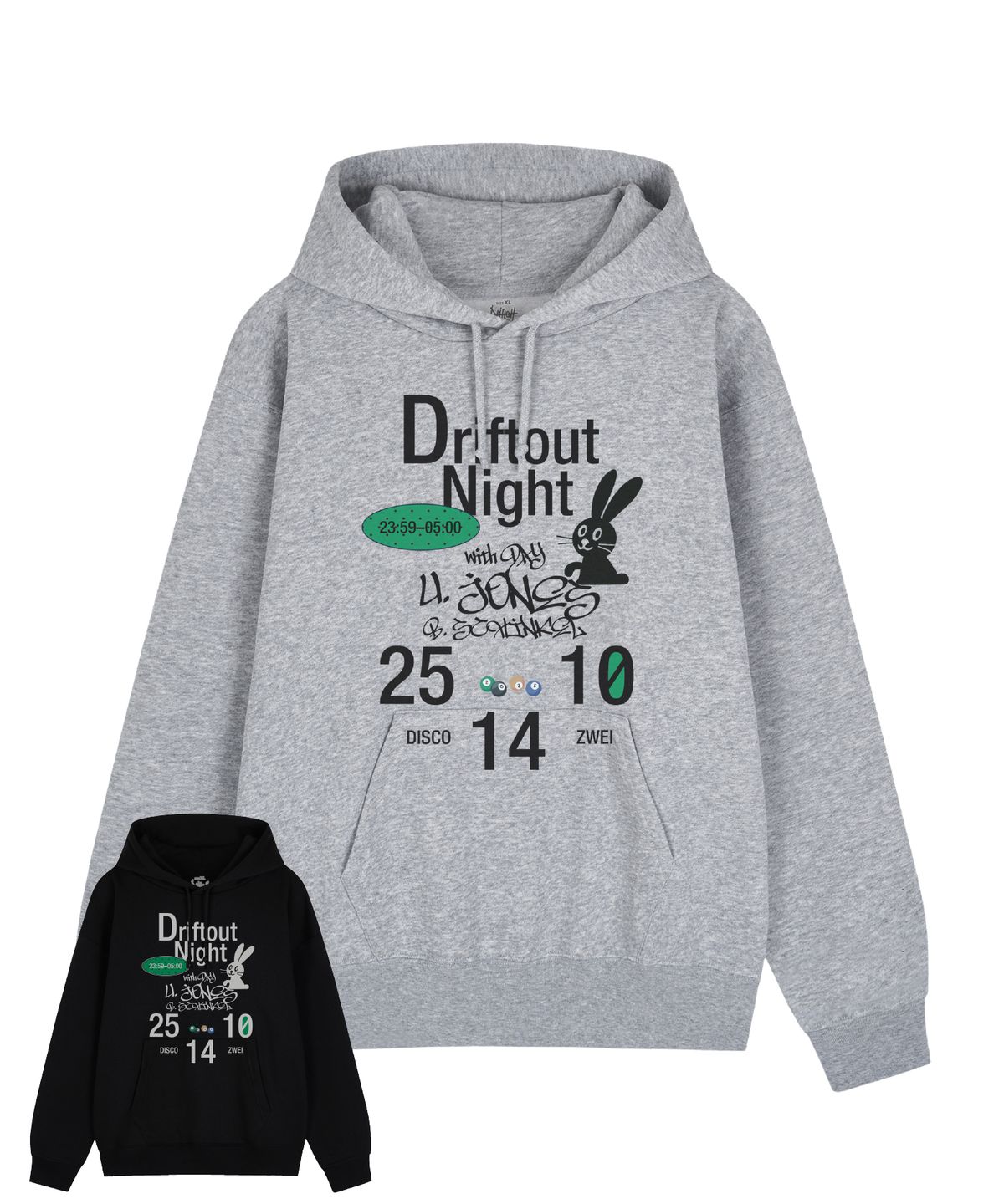 드리프트아웃(DRIFTOUT) 드리프트 나이트 오버핏 후디 (2color)