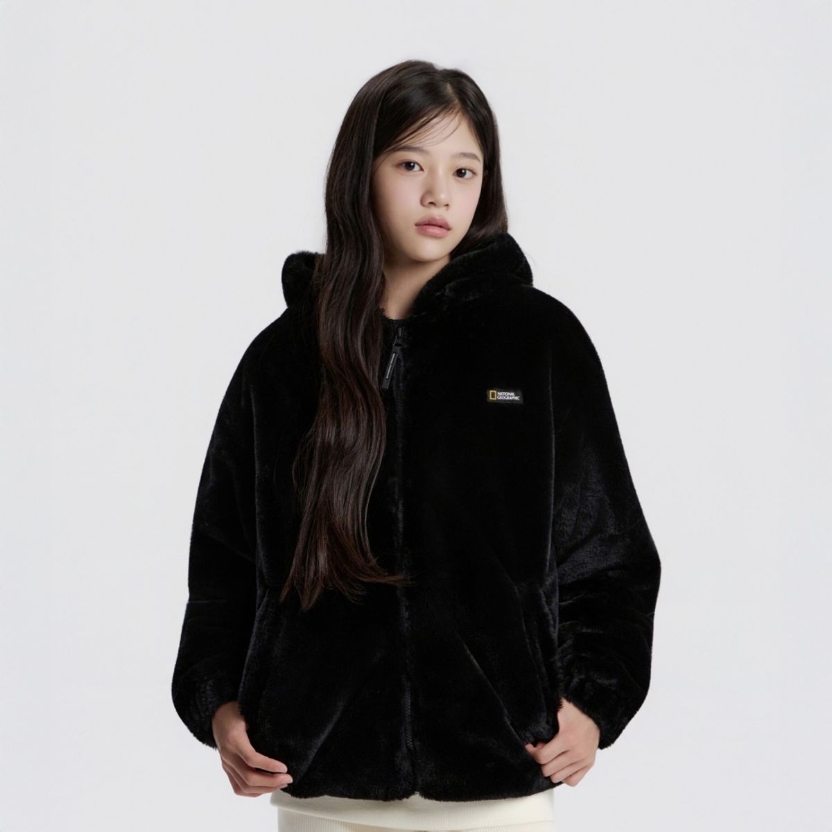 내셔널지오그래픽 키즈(NATIONAL GEOGRAPHIC KIDS) K254UFJ920 퍼 자켓 CARBON BLACK