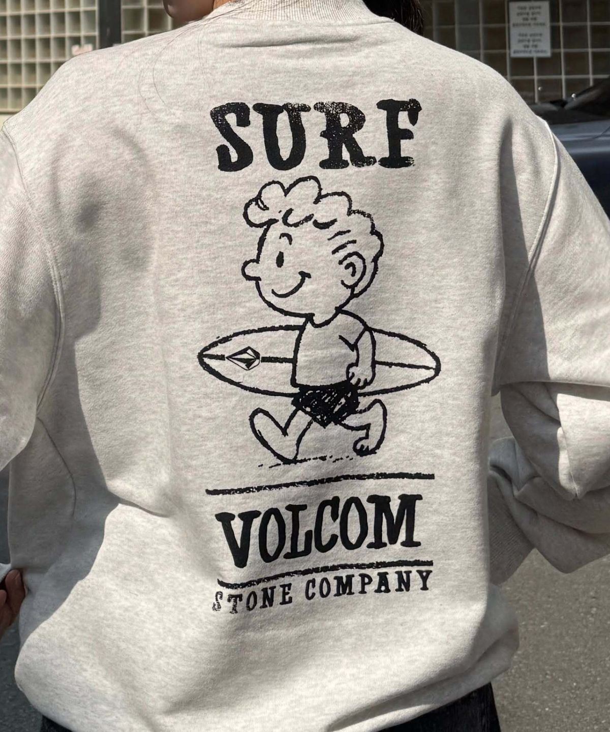 볼컴(VOLCOM) 서프 버디 기모 맨투맨(아이스 그레이)