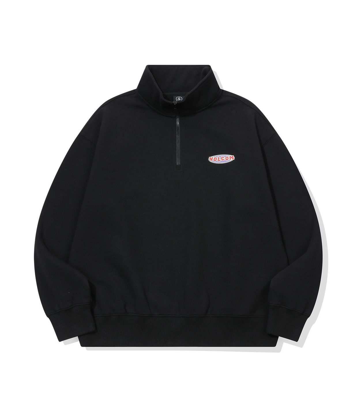 볼컴(VOLCOM) 스톤에이지 서클 와펜 기모 하프 집업(블랙)