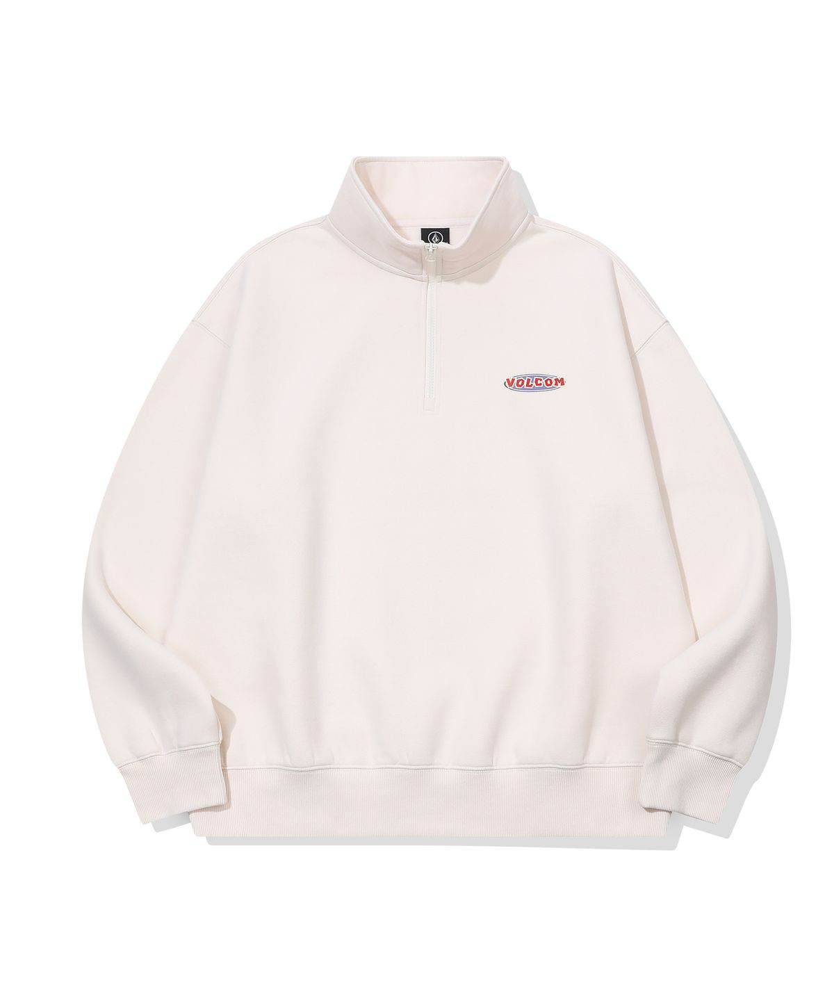 볼컴(VOLCOM) 스톤에이지 서클 와펜 기모 하프 집업(샌드)
