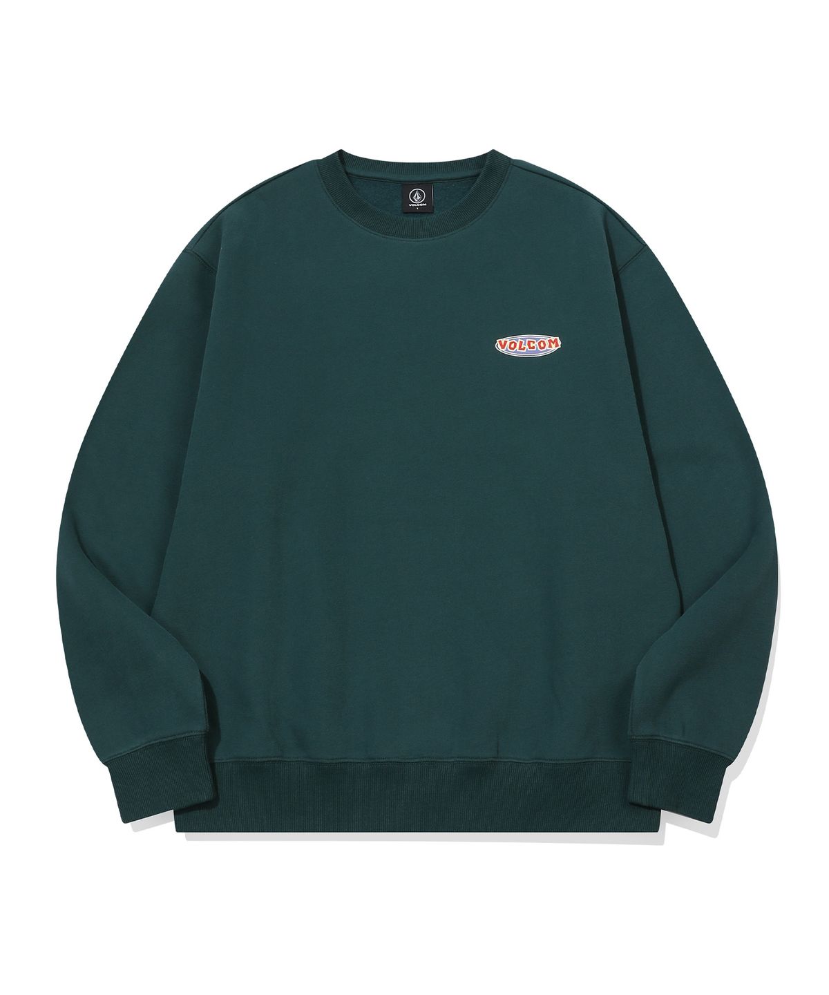 볼컴(VOLCOM) 스톤에이지 서클 와펜 기모 맨투맨(다크 그린)