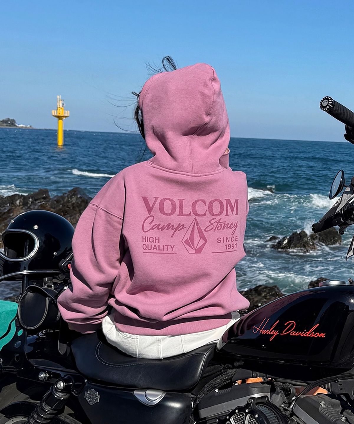 볼컴(VOLCOM) 볼컴 캠프 기모 후드(다크 퍼플)