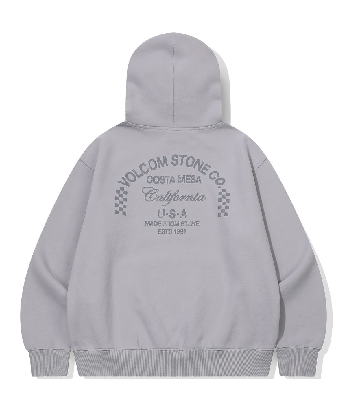 볼컴(VOLCOM) 어드레스 체커 기모 후드(라이트 그레이)