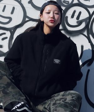 스노우 앤 서프 플리스 집업(블랙)