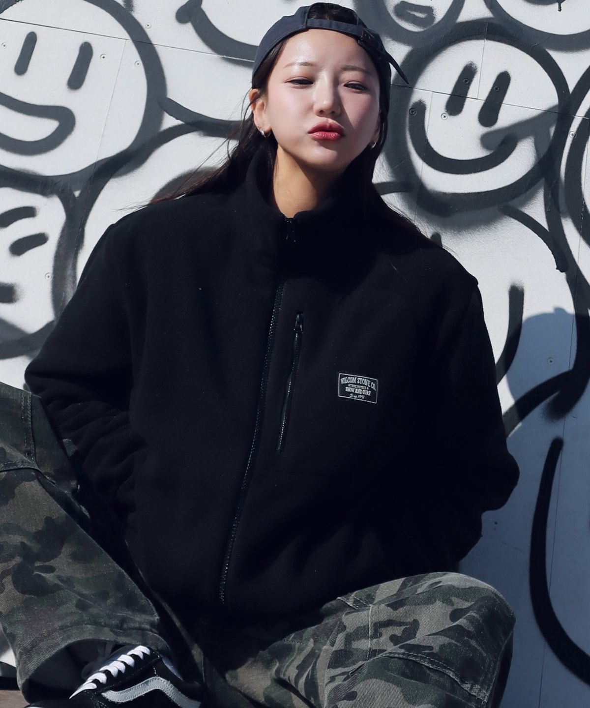 볼컴(VOLCOM) 스노우 앤 서프 플리스 집업(블랙)