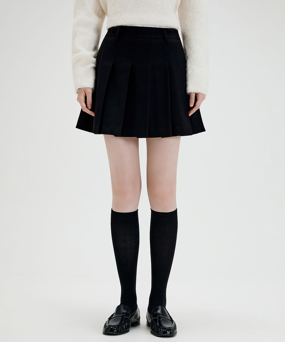 미쏘(MIXXO) [기모] 플리츠 미니 스커트_MIWWHFV34G