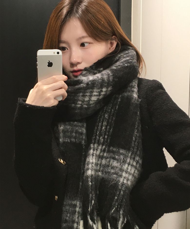 브러쉬드 와이드 머플러 [3COLOR]
