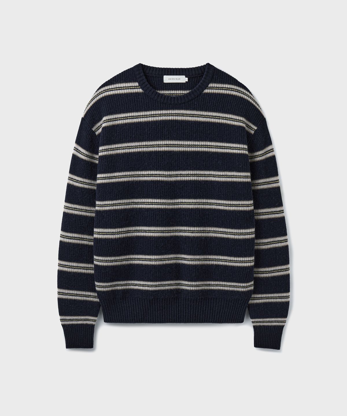 유니온블루(UNION BLUE) HARBOR STRIPE KNIT [MOONLIT NAVY]