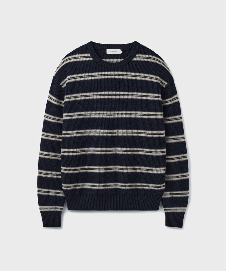 HARBOR STRIPE KNIT [MOONLIT NAVY]