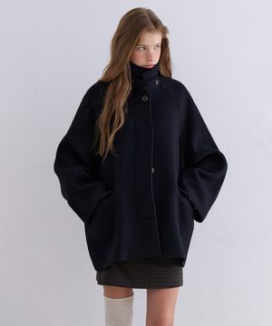 마레 하이넥 울 하프코트_Mare Wool Half Coat
