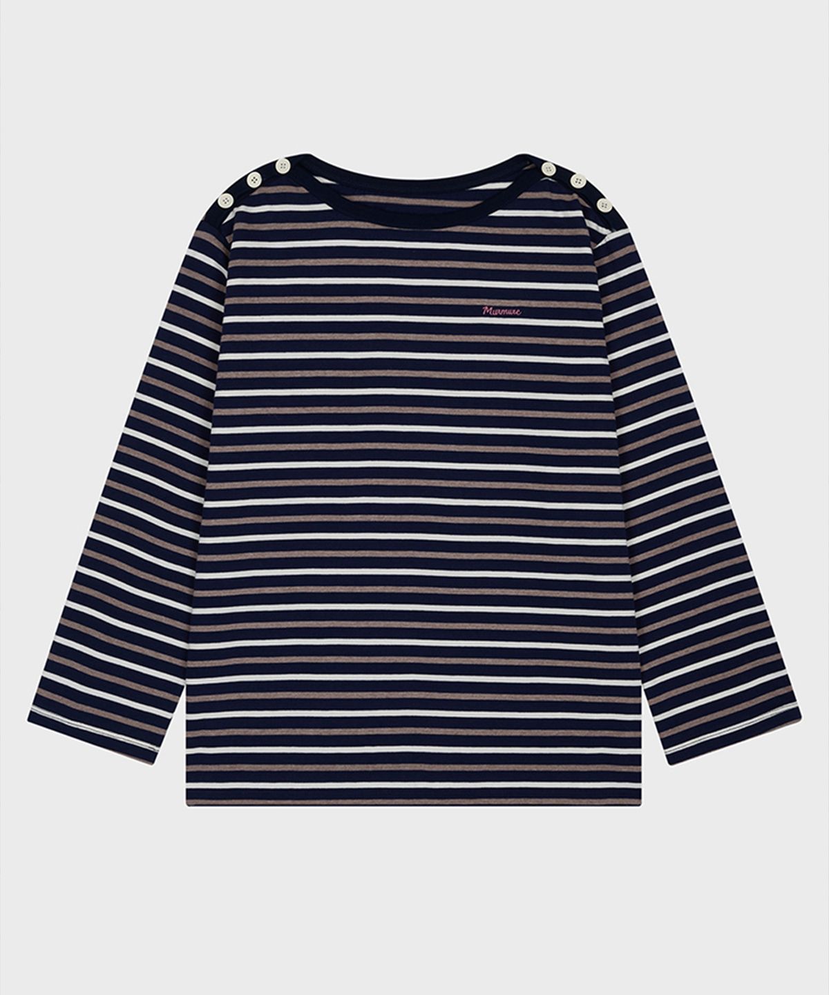뮈르뮈르(MURMURE) 에그 오프숄더 보트넥 티_Egg Off shoulder T_2colors